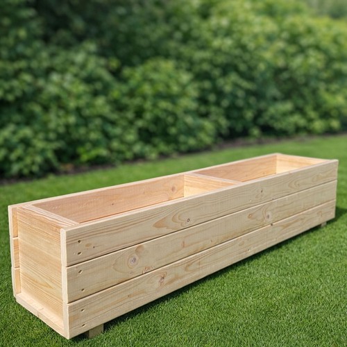 Wooden garden trough planter - wooden,