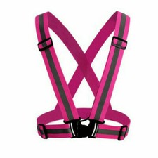 Hi Viz Vest High Vis Safety Visibility Waistcoat Reflective Belt Cycling Strap