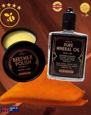 Chopping Board Oil & Beeswax Care and Maintenance Kit 60ml Oil, 35gm Wax & cloth