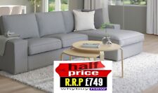 RRP:£749 IKEA KIVIK TWO/THREE SEATER CHAISE LONGUE CORNER GREY TIBBLEBY SOFA