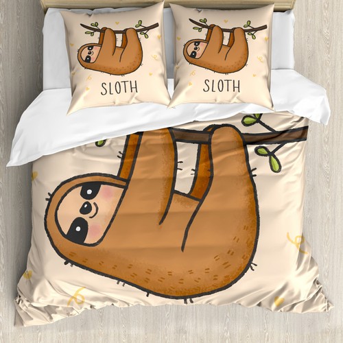 Funny sloth duvet cover - cover, lazy
