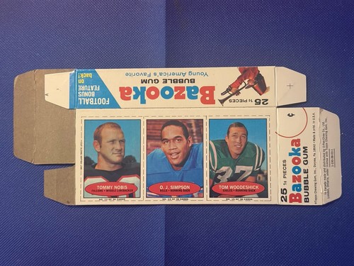 1971 bazooka gum - 1971, football