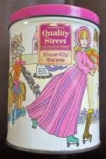 Vintage (1970s) Rowntree Mackintosh Quality Street Tin 5.5in High X 4in Diameter