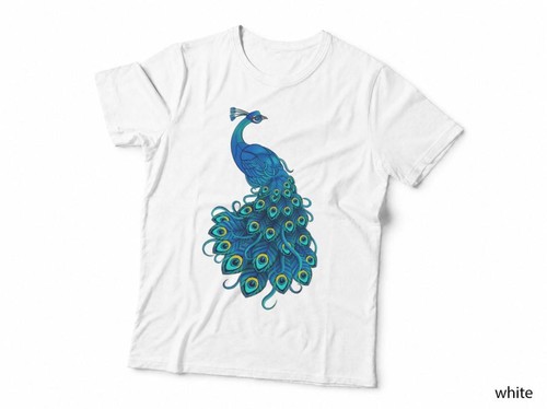 Blue peacock print - blue, teal