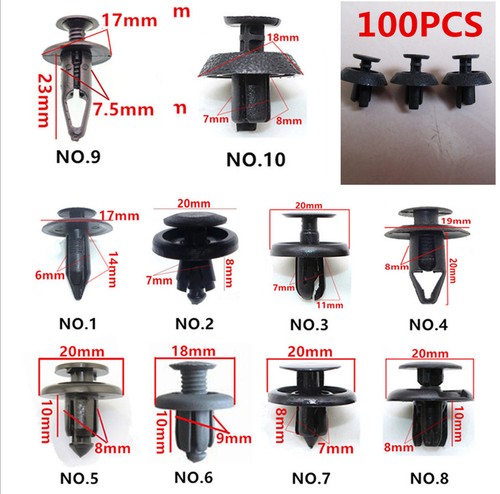 100 pcs mixed - black, car