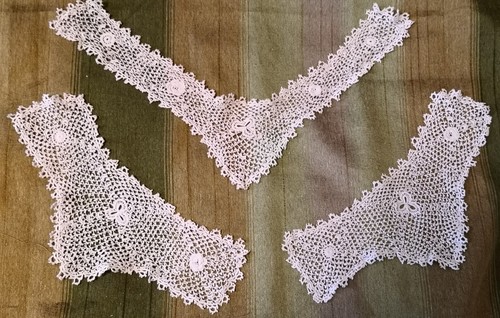 Antique crochet lace neckline - antique,