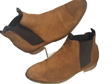 Bertie Ankle Boots Shoes Men`s 12UK/46 Tan Suede Leather Elastic Side Hardly Use