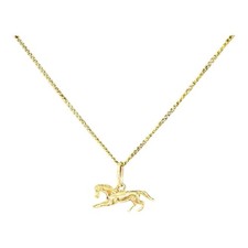 9ct 9K Yellow Gold Race Horse