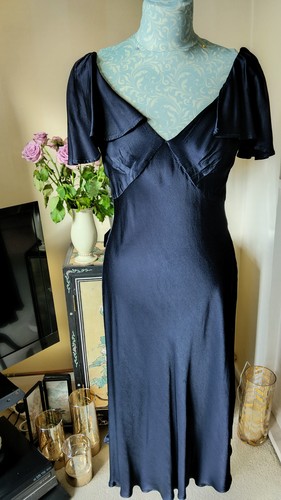 Ghost blue dress bias cut - ghost,