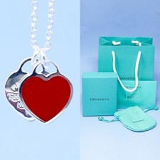 Tiffany Necklace Silver & Red