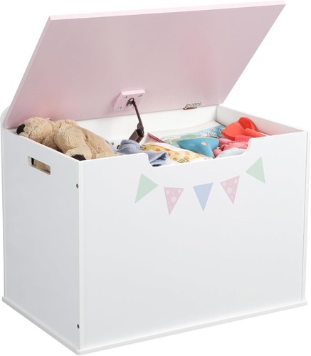 Wooden toy box storage bench - storage,