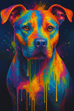 Staffie portrait staffordshire - staffie,