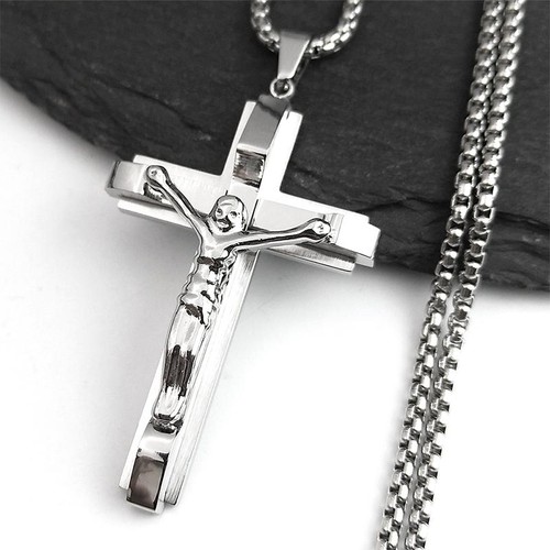 Jesus crucifix cross necklace - jesus,