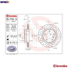 2x BRAKE DISC 09.7702.1X FOR