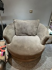 DFS Brown Cord Swivel Cuddle