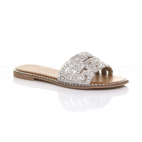 Womens ladies flat diamante - ladies,