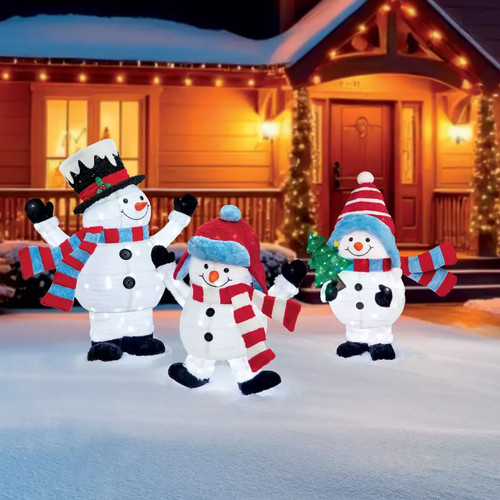 4ft snowman family with - 4ft,