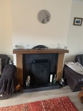 Oak Beam Fire Surround Rustic home made  
