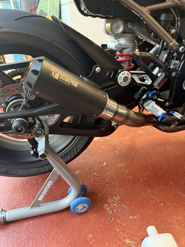 Scorpion red power exhaust end - scorpion,