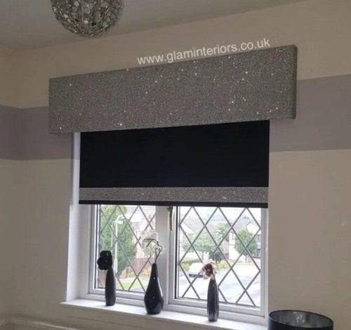 Silver grey glitter padded - glitter,