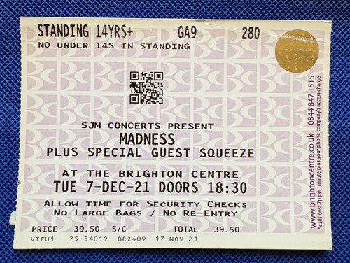 Madness ticket original - madness,