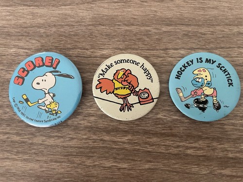 Smurf snoopy buzby badges - smurf,