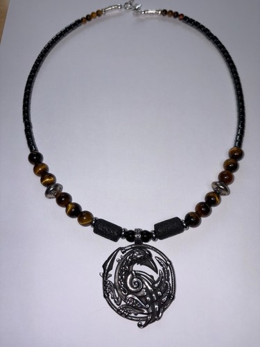 Norse celtic raven - raven, necklace
