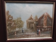 PARIS STREET SCENE GENUINE OIL
