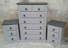 HANDMADE AYLESBURY NEXT (GREY&DARK GREY) 3 PIECE BEDROOM SET
