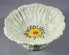 VINTAGE CARLTON SALAD WARE POPPY PEDESTAL BOWL