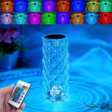 Table Lamp Crystal Night Light Touch Control USB Rechargeable Bedside Lamp Decor