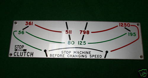 Harrison lathe nameplate - harrison,