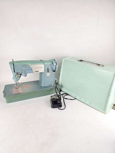 Vintage singer 327k turquoise - vintage,