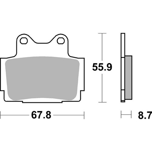 Brake pad pair sbs - pair, for