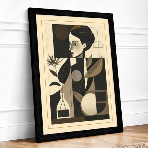 Woman profile art deco - profile,