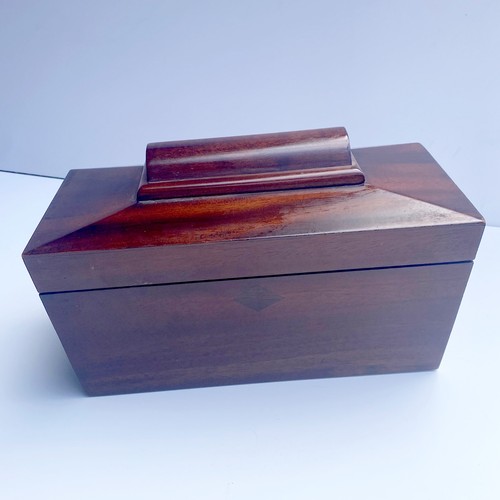 Vintage mahogany tea caddy - mahogany,