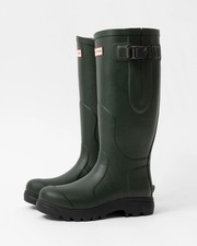 Hunter Unisex Balmoral MKII Side Adjustable Boot - Dark Olive/Black