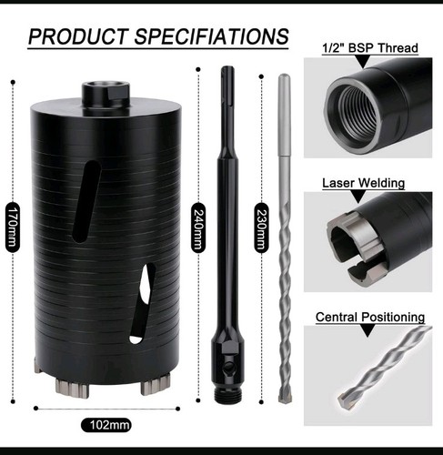 Diamond core drill - diamond, bit