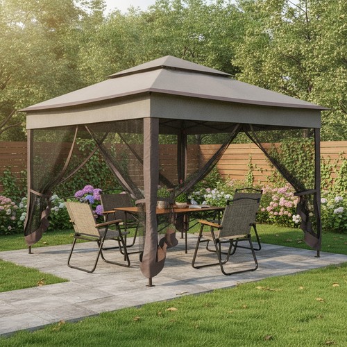 Pop gazebo 3x3m square - up,