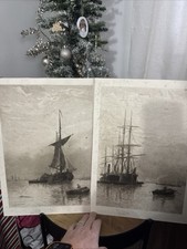 Antique Maritime Etching