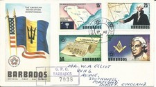 Barbados FDC 1976 American Revolution Bi Centenary Commemorative First Day Cov