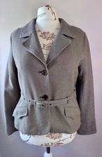 Brown Tweed Style Short Lined Jacket From H&M Size EUR 44 US 14 UK 16