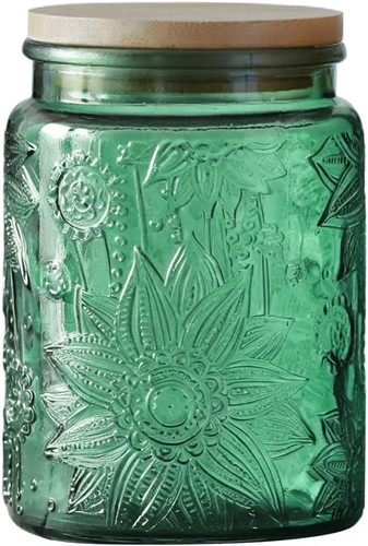 Vintage glass jar - glass,