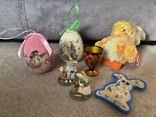 *SWEET EASTER THEMED BUNDLE INC HANGING DECORATIONS TY CHICK BUNNIES & EGG CUP*