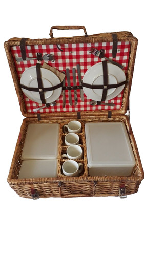 Picnic hamper wicker - wicker, basket