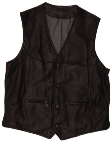 Vintage mens leather - mens, waistcoat