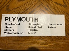 British Rail Carriage Window Sticker - PLYMOUTH