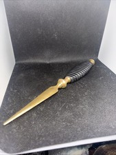 Brass And Ebony Vintage Letter Opener (C) 