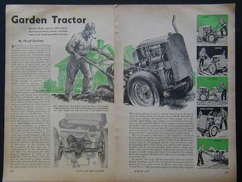Walk behind garden tractor - garden,