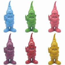 Gnomes Behaving Badly Naughty Fun Statue Garden Home Ornaments Coloured Mix